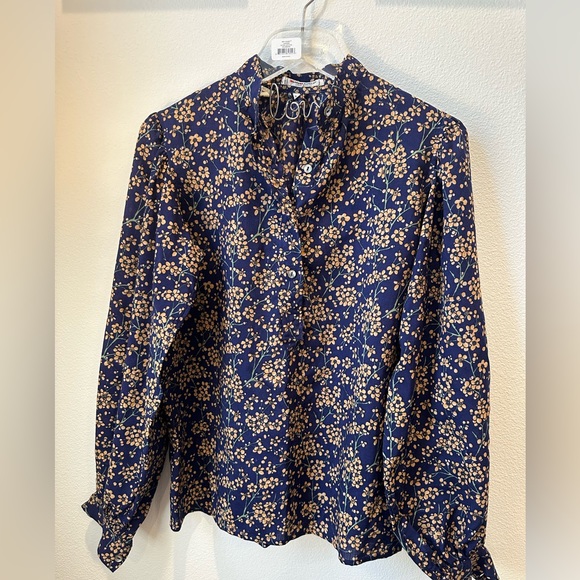 Saint Laurent Tops - Saint Laurent Paris Floral Print Blouse EUC